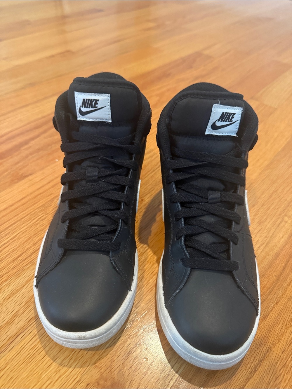 Nike Black and White Women Mid-Top Sneakers